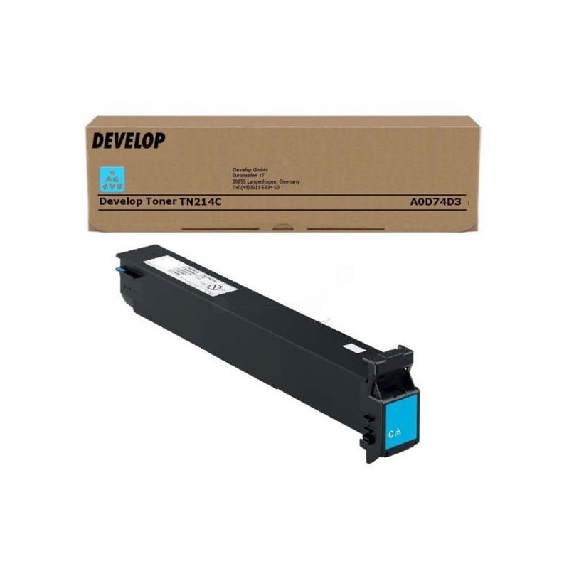Develop oryginalny toner A0D74D3, cyan, 18500s, TN-214C, Develop Ineo +200, O - 1