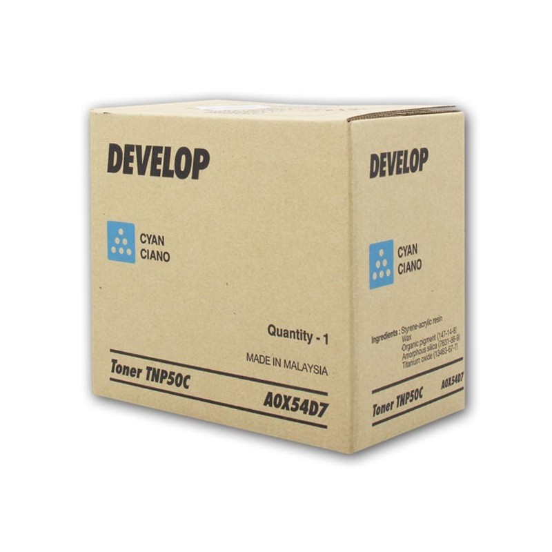 Develop oryginalny toner A0X54D7, cyan, 5000s, TNP-50C, Develop Ineo +3100P, O - 1