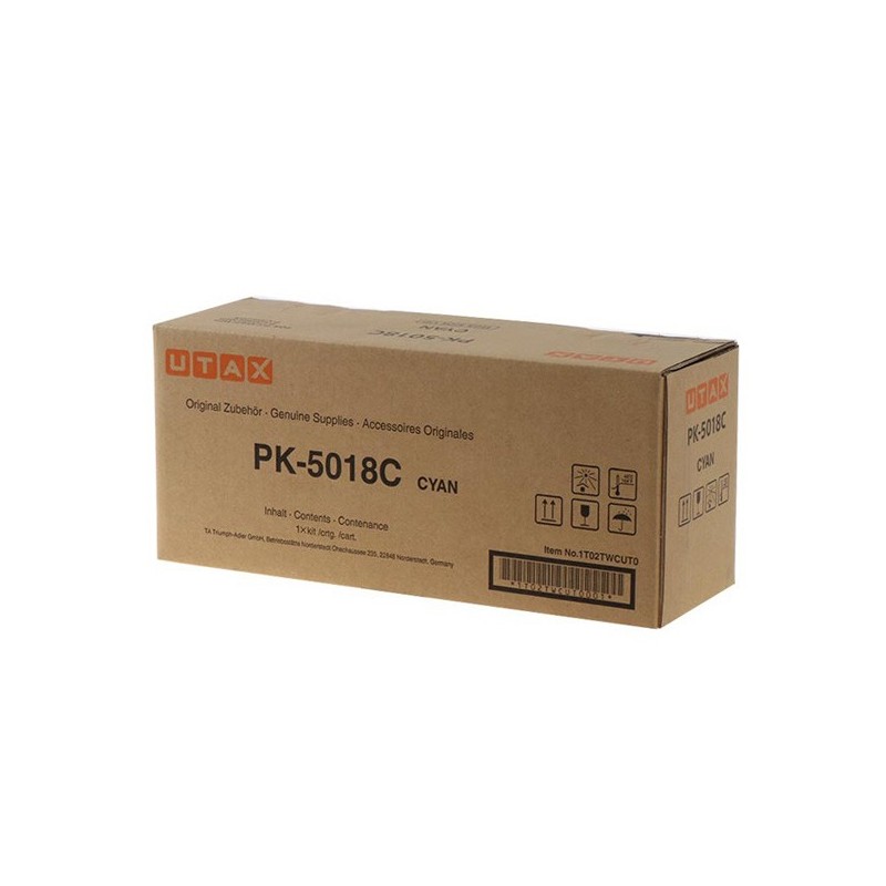 Utax oryginalny toner 1T02TWCUT0, cyan, 11000s, PK-5018C, Utax P-C 3562 DN,3562 FDN,3562 i MFP,3566 i MFP, O - 1