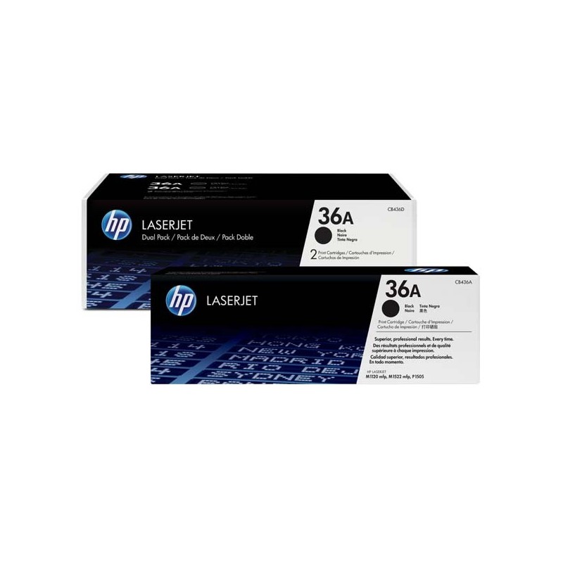 HP oryginalny toner CB436AD, black, 4000 (2x2000)s, HP 36A, HP LaserJet P1505, M1522n, nf MFP, dual pack, O - 1