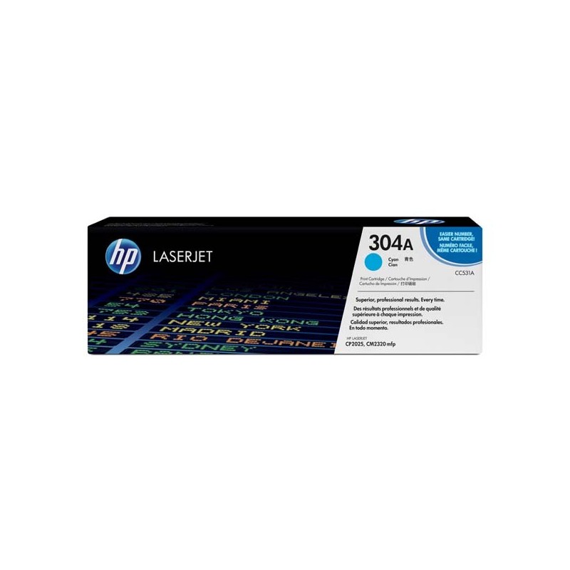 HP oryginalny toner CC531A, cyan, 2800s, HP 304A, HP Color LaserJet CP2025, CM2320, O - 1