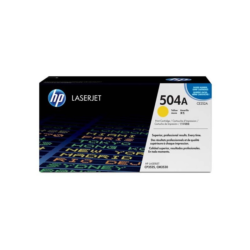 HP oryginalny toner CE252A, yellow, 7000s, HP 504A, HP Color LaserJet CP3525, O - 1