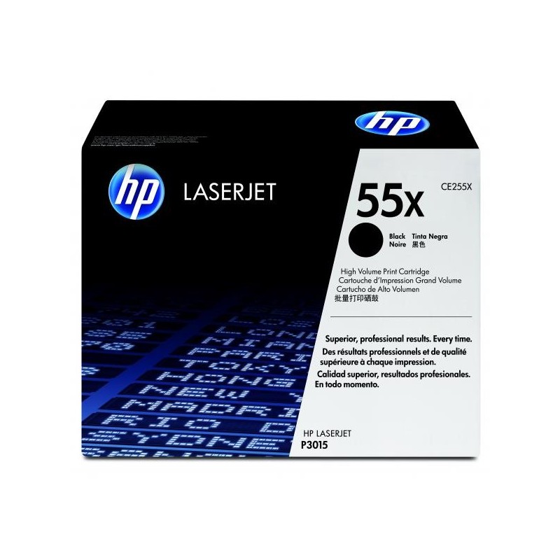 HP oryginalny toner CE255X, black, 12500s, HP 55X, HP LaserJet P3015, LaserJet Pro 500 MFP M521dn, O - 1