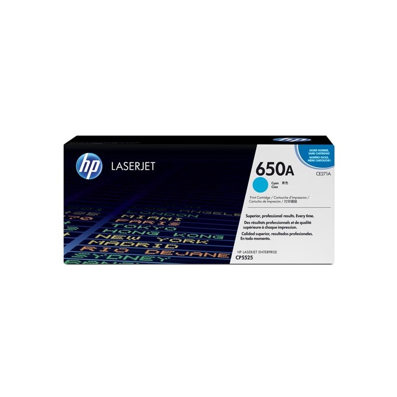 HP oryginalny toner CE271A, cyan, 15000s, HP 650A, HP LaserJet CP5525n, CP5525dn, CP5525xh, O - 1