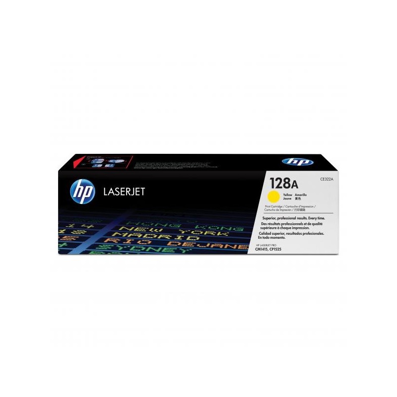 HP oryginalny toner CE322A, yellow, 1300s, HP 128A, HP LaserJet Pro CP1525n, 1525nw, CM1415fn, 1415fnw, O - 1