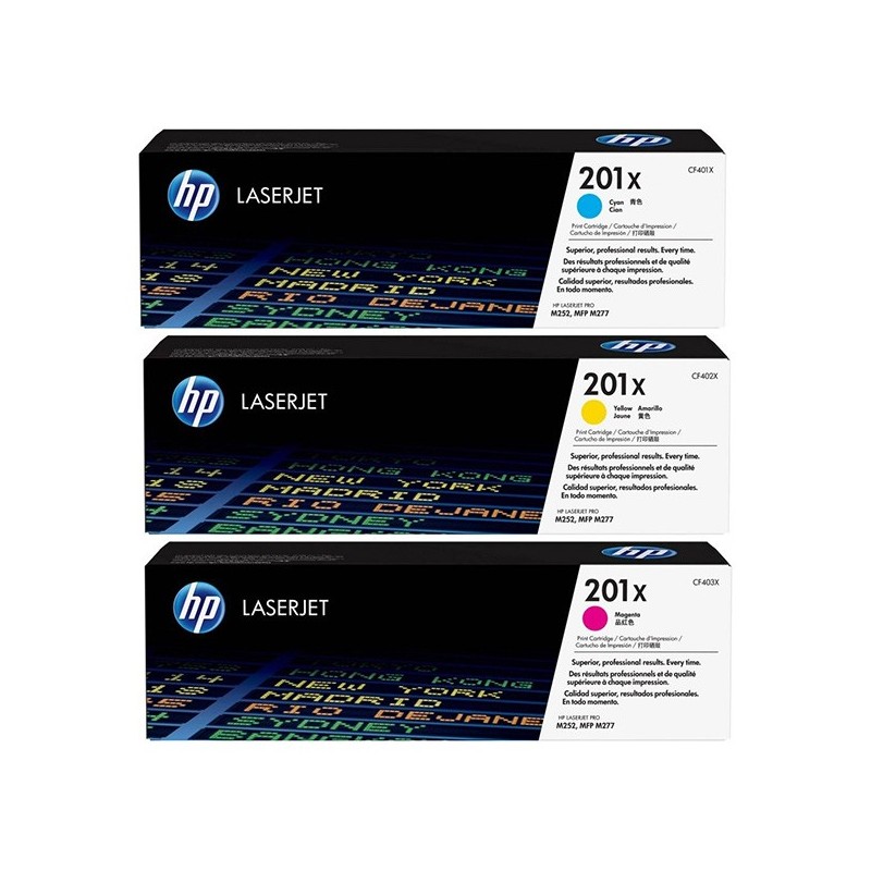 HP oryginalny toner CF253XM, CMY, 6900 (3x2300)s, HP 201X, HP Color LaserJet MFP M277, Pro M252, M274, 3szt, O - 1