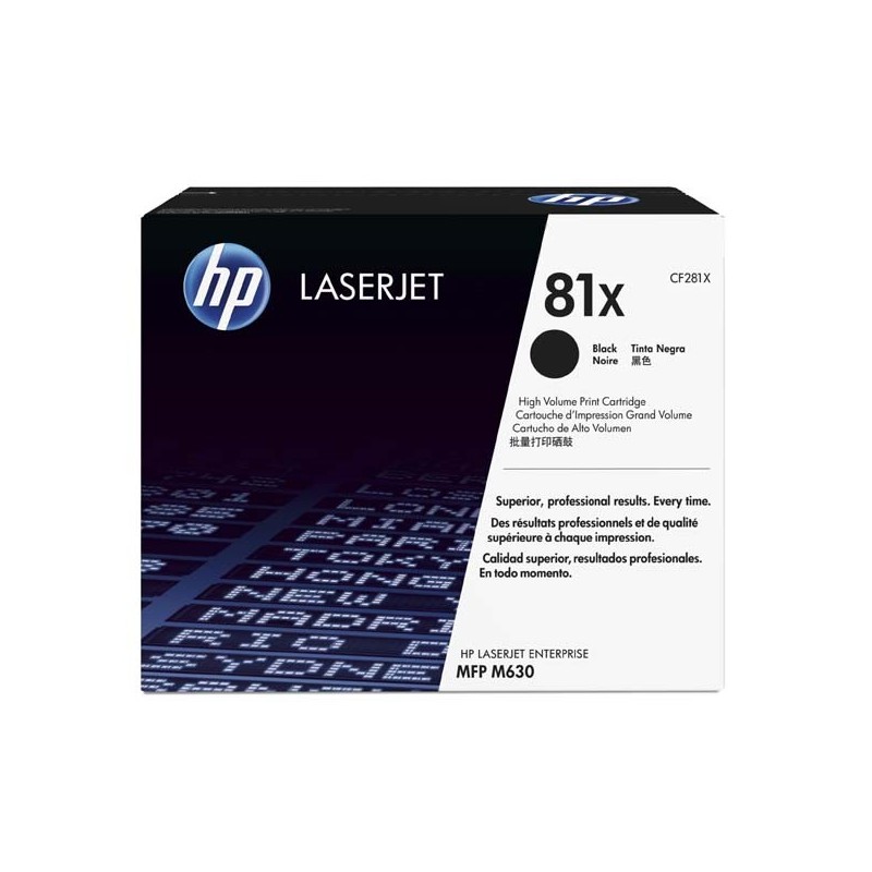 HP oryginalny toner CF281X, black, 25000s, HP 81X, HP LaserJet Enterprise Flow M630z, M630dn, M630f, M63, O - 1