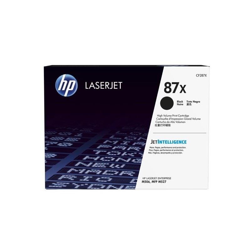 HP oryginalny toner CF287X, black, 18000s, HP 87X, high capacity, HP LJ Enterprise M506, HP LJ Pro MFP M527,  M501n, 1230g, O - 