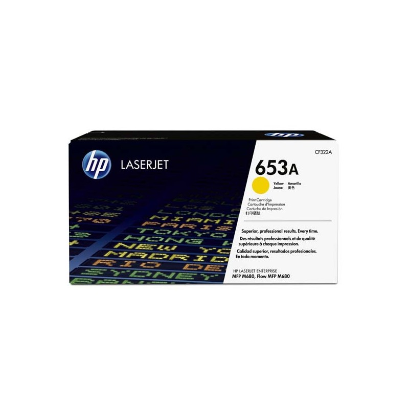 HP oryginalny toner CF322A, yellow, 16500s, HP 653A, HP Color LaserJet Enterprise Flow M680z, M680dn, M680, O - 1