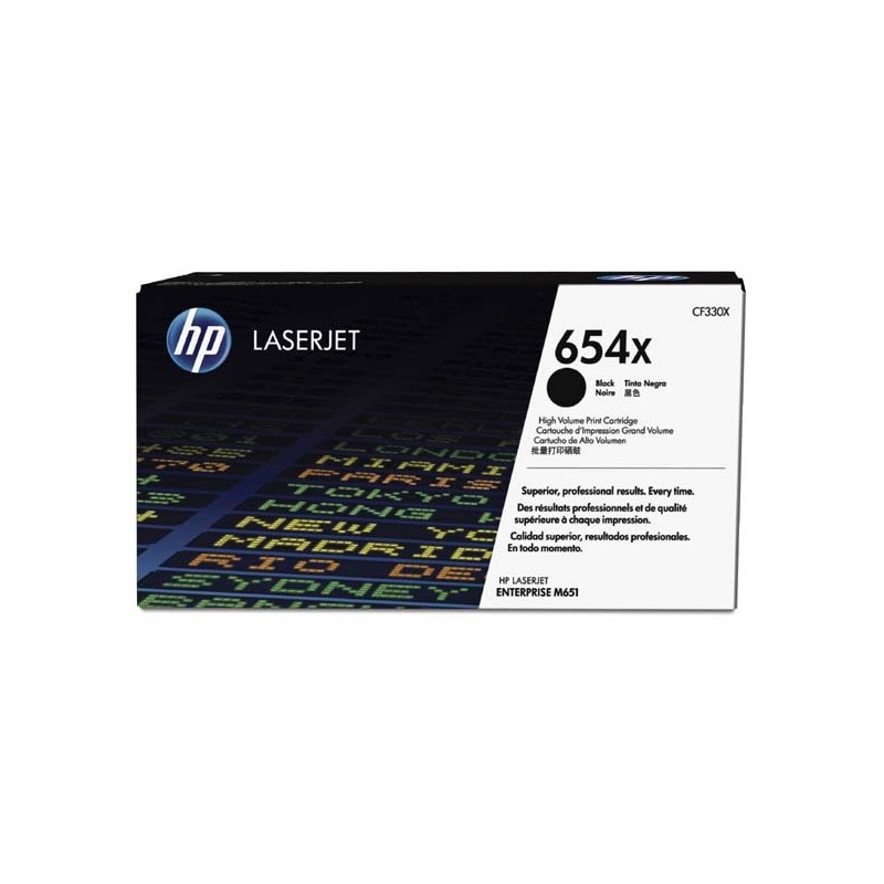 HP oryginalny toner CF330X, black, 20500s, HP 654X, HP Color LaserJet Enterprise Flow M680z, M651dn, M651, O - 1