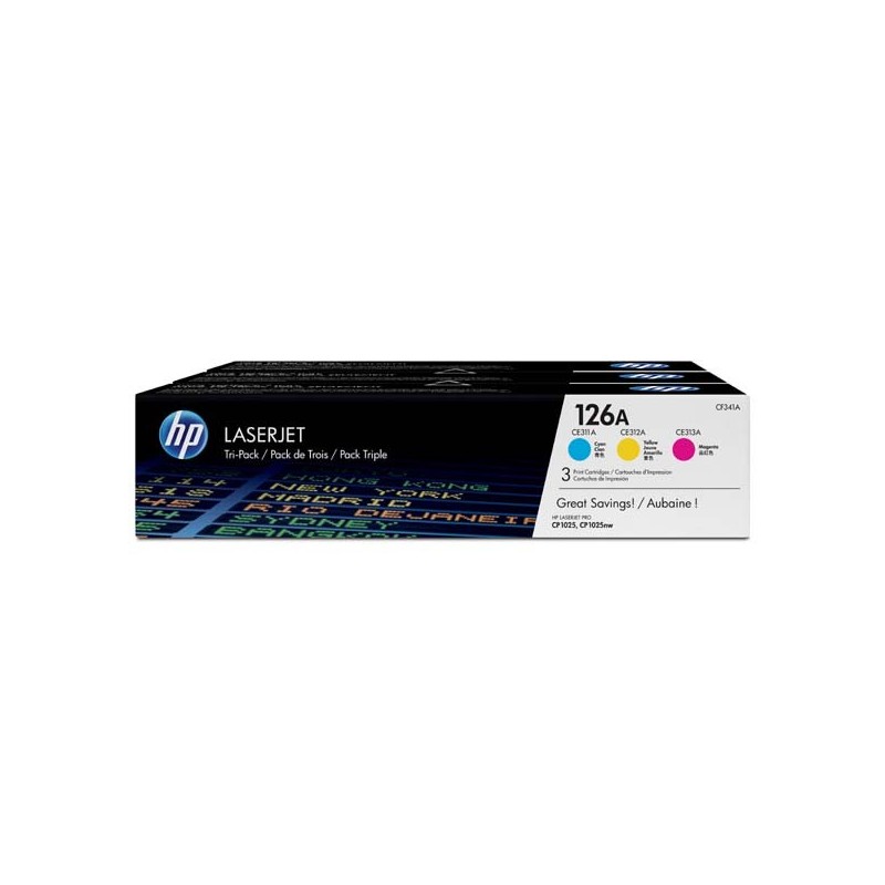 HP oryginalny toner CF341A, CMY, 1000s, HP 126A, HP LaserJet+, N, 900g, 3szt, O - 1