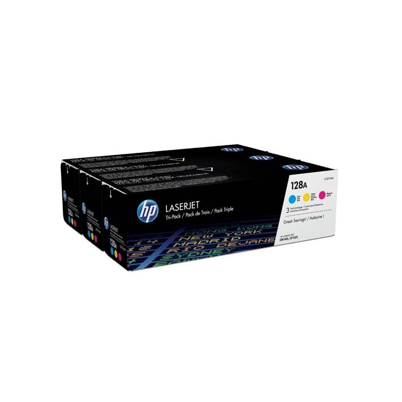 HP oryginalny toner CF371AM, CMY, 3900 (3x1300)s, HP 128A, HP LaserJet+, N, 3x800g, 3szt, O - 1