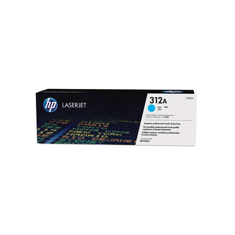 HP oryginalny toner CF381A, cyan, 2700s, HP 312A, HP Color LaserJet Pro MFP M476dn, MFP M476dw, MFP M47, 720g, O - 1