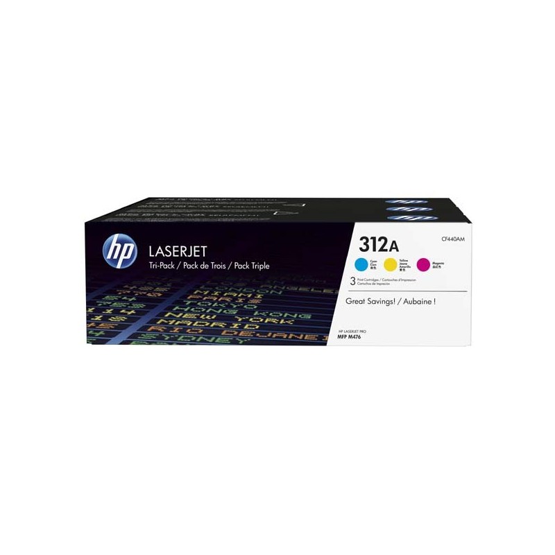 HP oryginalny toner CF440AM, CMY, 8100 (3x2700)s, HP 312A, 3 pack, HP LaserJet Pro M476, O - 1