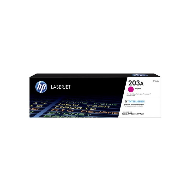 HP oryginalny toner CF543A, magenta, 1300s, HP 203A, HP Color LaserJet Pro M254dw, nw, M280nw, O - 1