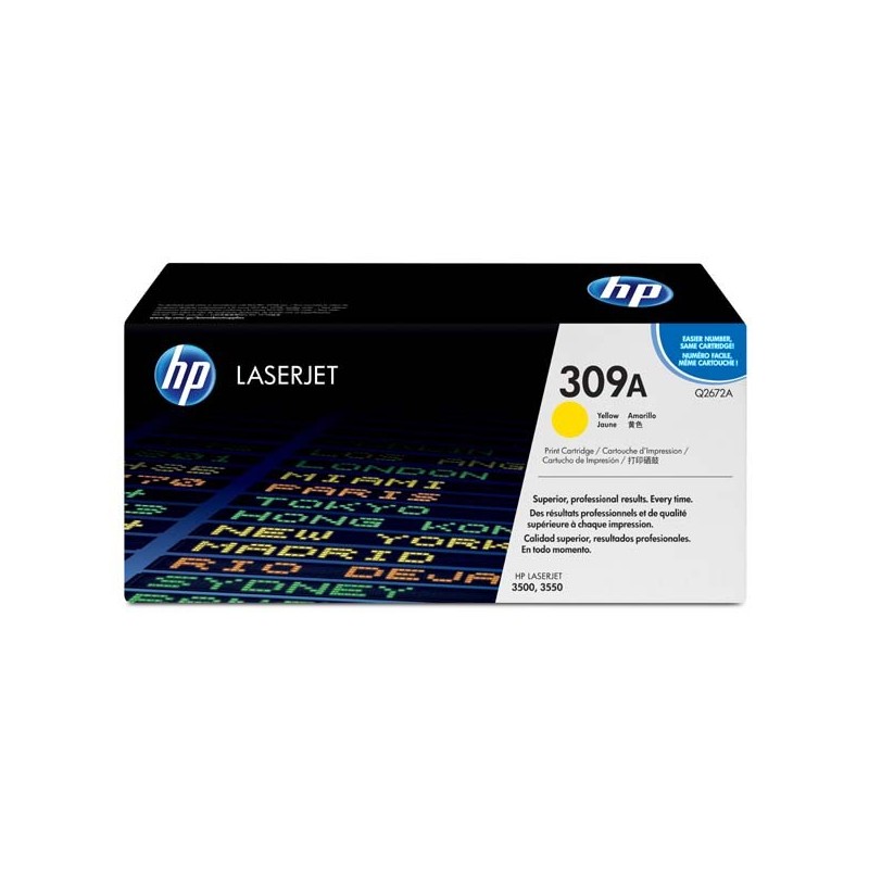 HP oryginalny toner Q2672A, yellow, 4000s, HP 309A, HP Color LaserJet 3500, N, 3550, N, DN, DTN, O - 1