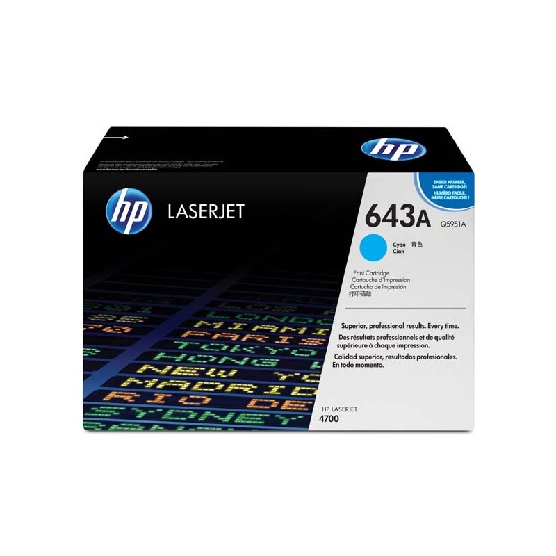 HP oryginalny toner Q5951A, cyan, 10000s, HP 643A, HP Color LaserJet 4700, n, dn, dtn, ph+, O - 1