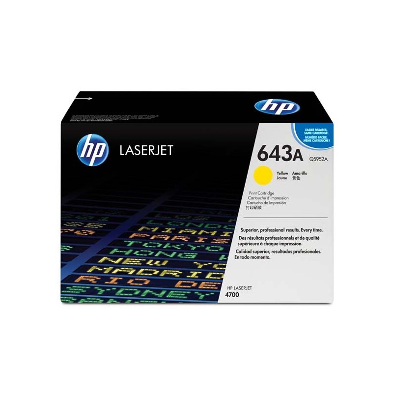 HP oryginalny toner Q5952A, yellow, 10000s, HP 643A, HP Color LaserJet 4700, n, dn, dtn, ph+, O - 1