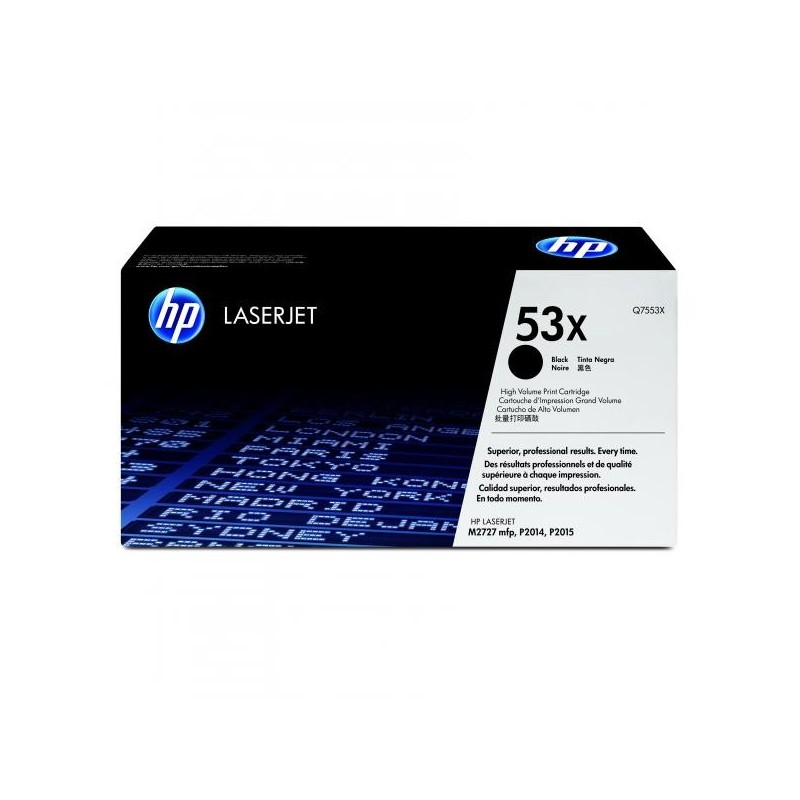 HP oryginalny toner Q7553X, black, 7000s, HP 53X, HP LaserJet P2010, P2015, O - 1