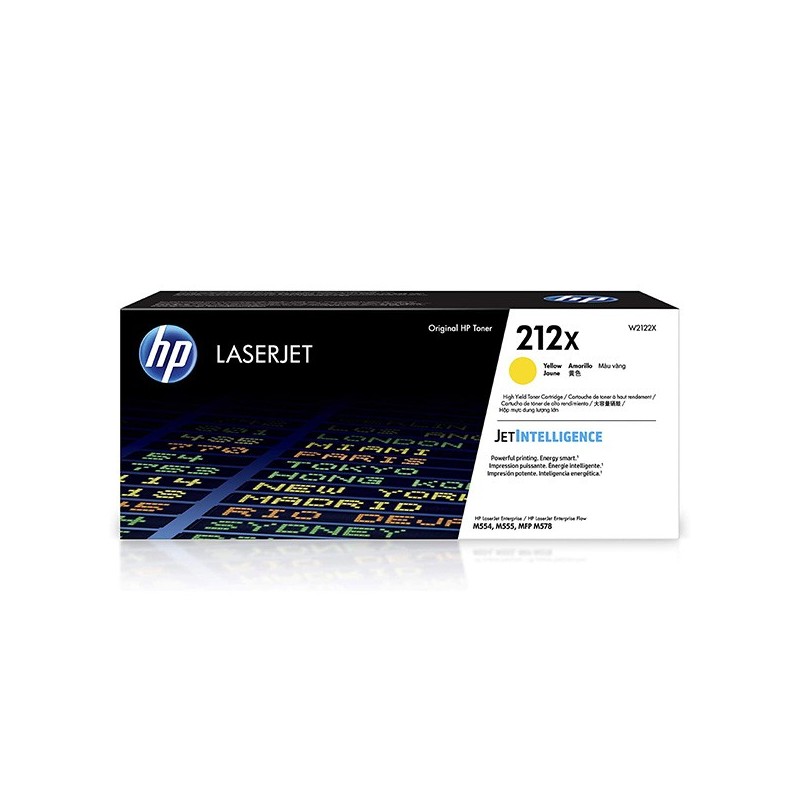 HP oryginalny toner W2122X, yellow, 10000s, HP 212X, High Yield, HP Color LaserJet Enterprise M554dn,M555dn,M555x, O - 1