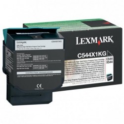 Lexmark oryginalny toner C544X1KG, black, 6000s, extra duża pojemność, return, Lexmark X544x, O - 1