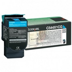 Lexmark oryginalny toner C544X1CG, cyan, 4000s, extra duża pojemność, return, Lexmark X544x, O - 1