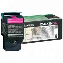 Lexmark oryginalny toner C544X1MG, magenta, 4000s, extra duża pojemność, return, Lexmark X544x, O - 1