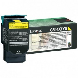 Lexmark oryginalny toner C544X1YG, yellow, 4000s, extra duża pojemność, return, Lexmark X544x, O - 1