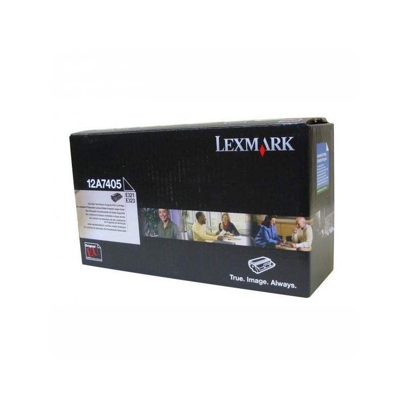 Lexmark oryginalny toner 12A7405, black, 6000s, return, Lexmark E321, E323, O - 1