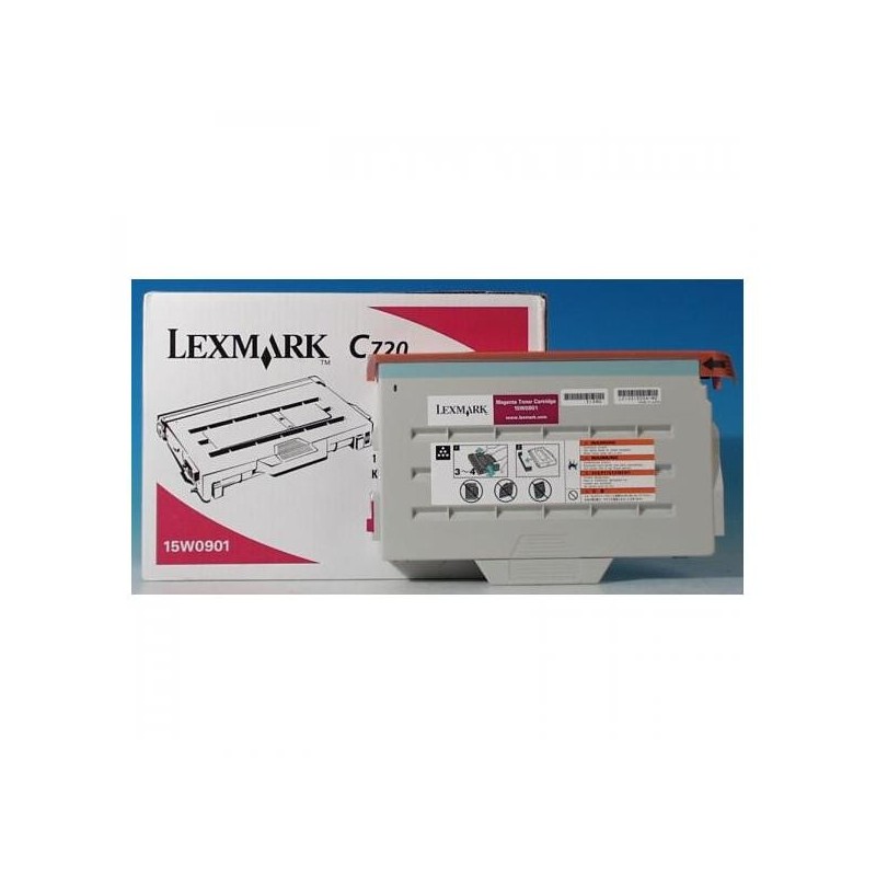 Lexmark oryginalny toner 15W0901, magenta, 7200s, Lexmark C720, X720 MFP, O - 1