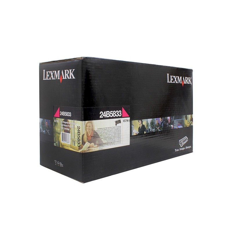 Lexmark oryginalny toner 24B5833, magenta, 18000s, extra duża pojemność, return, Lexmark XS796de,XS796dte, O - 1