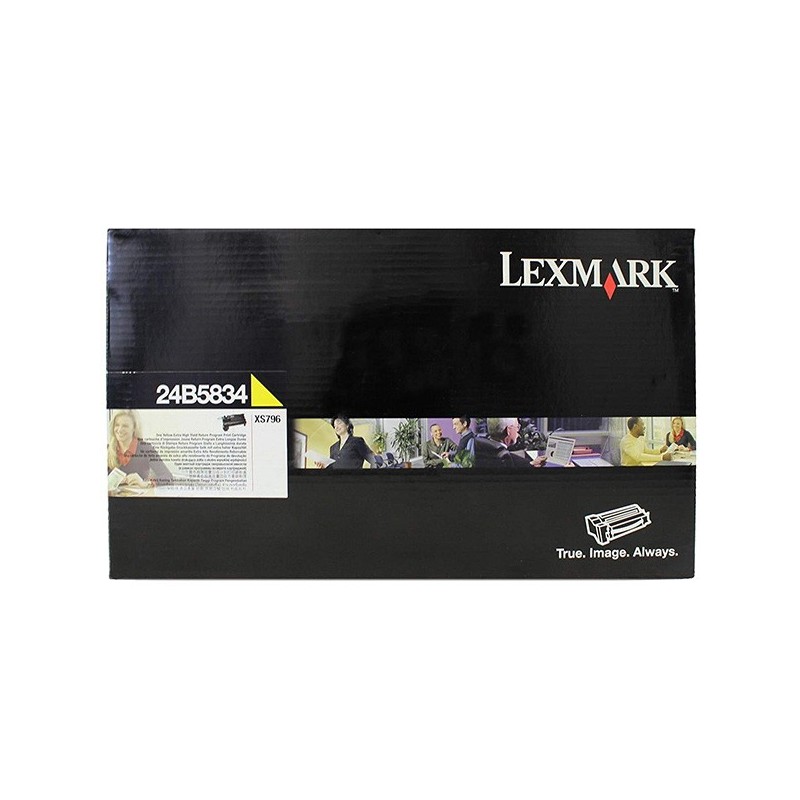 Lexmark oryginalny toner 24B5834, yellow, 18000s, extra duża pojemność, return, Lexmark XS796de,XS796dte, O - 1