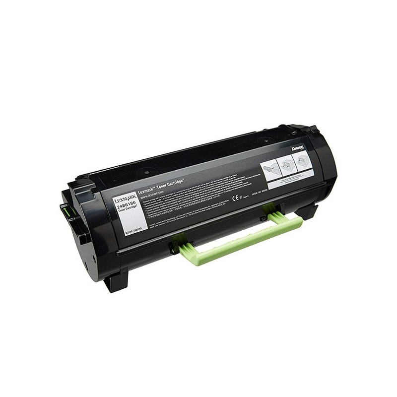 Lexmark oryginalny toner 24B6186, black, 16000s, return, Lexmark M3150, XM3150, O - 1