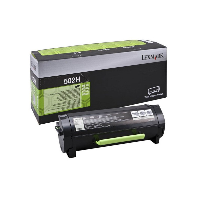 Lexmark oryginalny toner 50F2H0E, black, 5000s, 502H, high capacity, return, Lexmark MS310D, 310DN, 410D, 410DN, O - 1