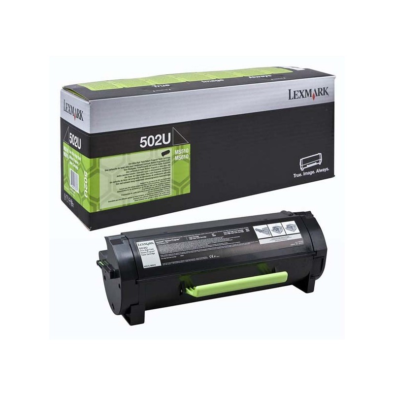 Lexmark oryginalny toner 50F2U00, black, 20000s, 502U, ultra high capacity, return, Lexmark MS510DN, 610DE, 610DN, 610DTE, O - 1