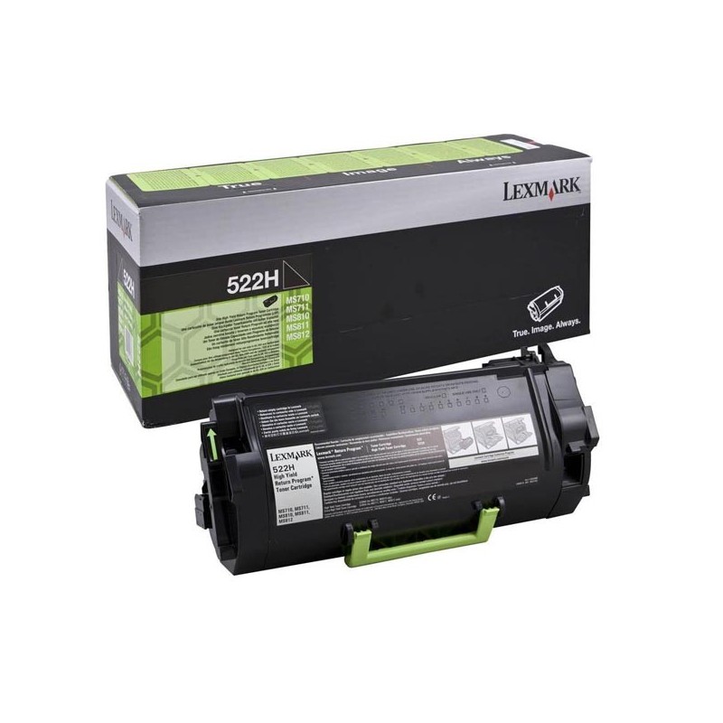 Lexmark oryginalny toner 52D2H00, black, 25000s, 522H, return, Lexmark MS810, 811, 812, O - 1