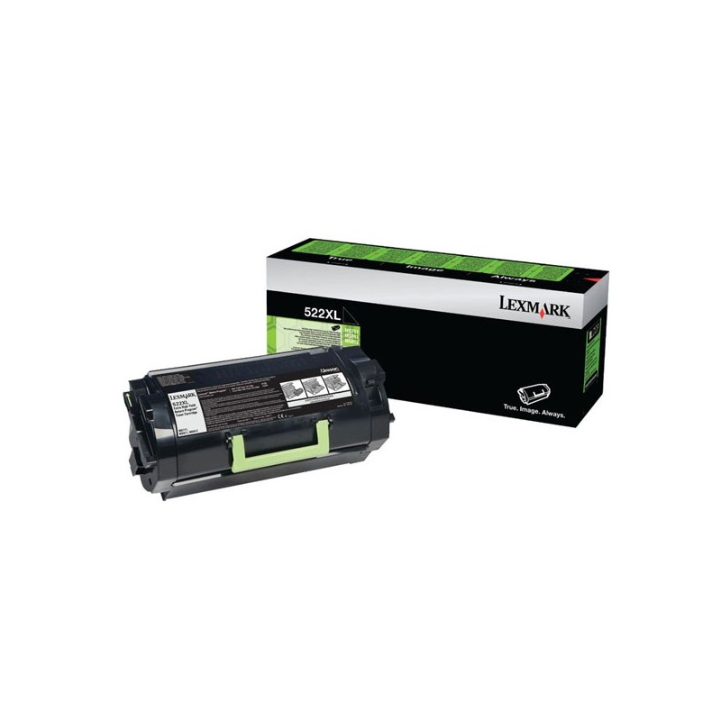 Lexmark oryginalny toner 52D2X0L, black, 45000s, 522XL, do etykiet, extra duża pojemność, return, Lexmark MS711dn, O - 1
