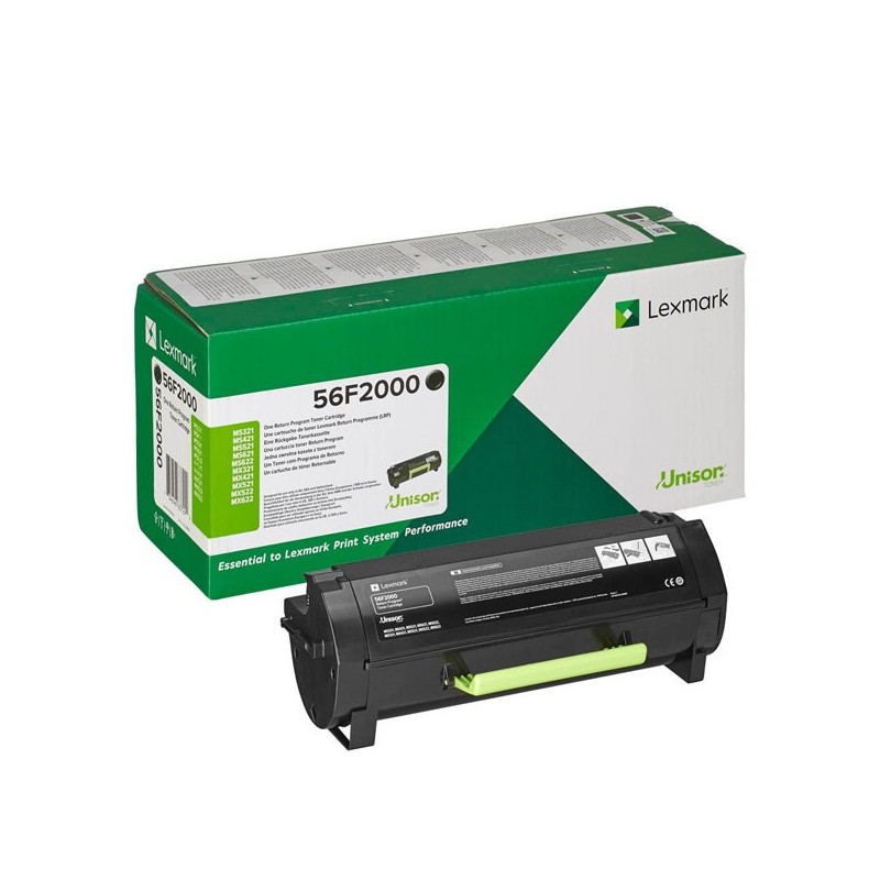 Lexmark oryginalny toner 56F2000, black, 6000s, return, Lexmark MX521,622,522,321,421, O - 1