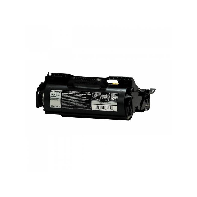 Lexmark oryginalny toner 64016HE, black, 21000s, return, Lexmark T640, T642, T644, O - 1