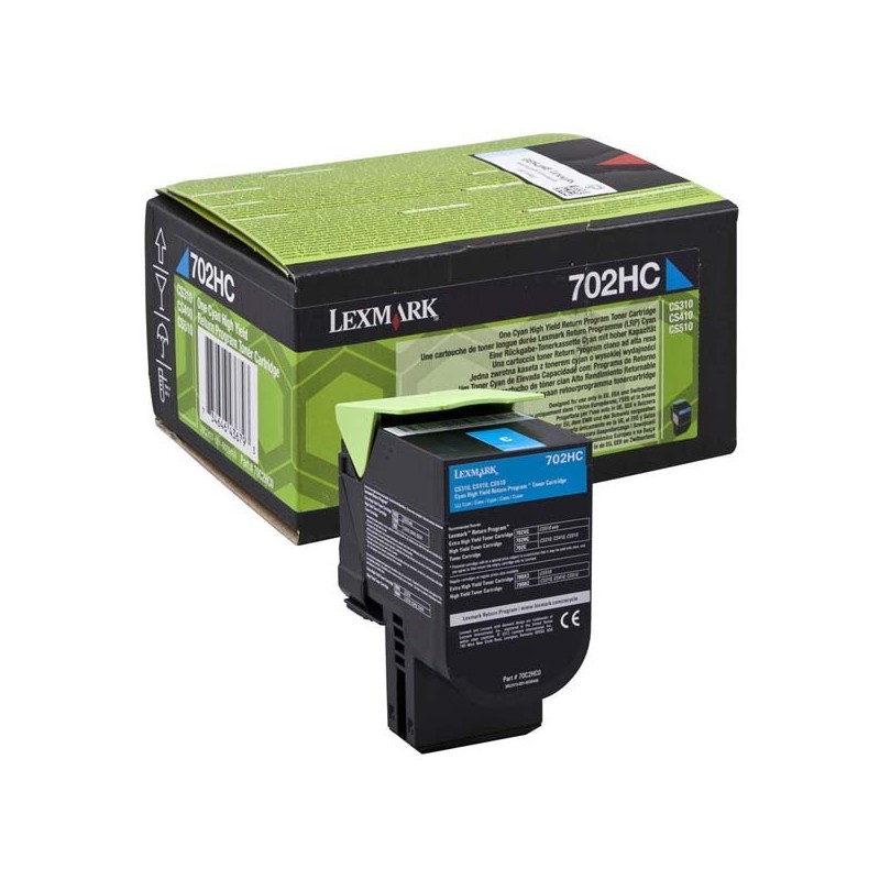 Lexmark oryginalny toner 70C2HC0, cyan, 3000s, high capacity, return, Lexmark CS510de, CS410dn, CS310dn, CS310n, CS410n, O - 1