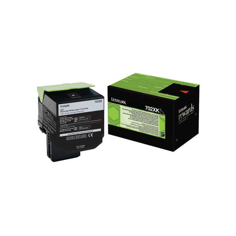 Lexmark oryginalny toner 70C2XK0, black, 8000s, extra duża pojemność, return, Lexmark CS510de, CS510dte, O - 1