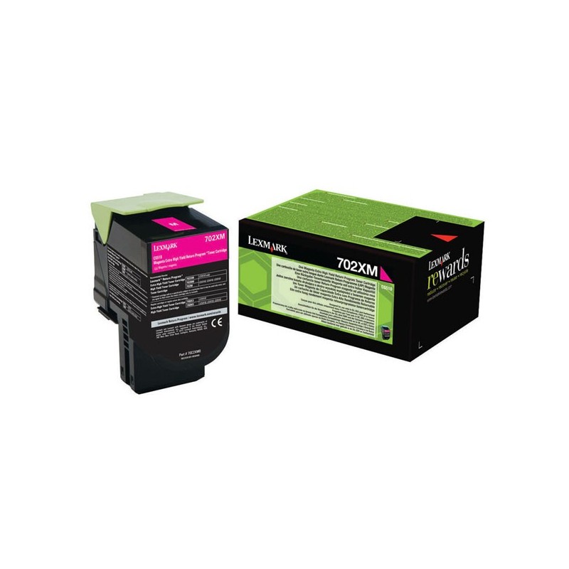 Lexmark oryginalny toner 70C2XM0, magenta, 4000s, extra duża pojemność, return, Lexmark CS510de, CS510dte, O - 1