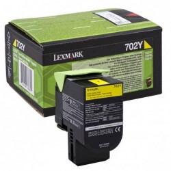 Lexmark oryginalny toner 70C2XY0, yellow, 4000s, extra duża pojemność, return, Lexmark CS510de, CS510dte, O - 1