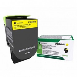 Lexmark oryginalny toner 71B20Y0, yellow, 2300s, Lexmark CS417dn/CS317dn/ CX517dn/CX417de/CS517de/CX317dn, O - 1