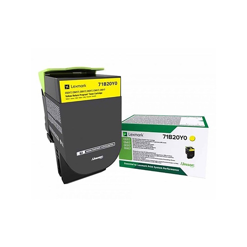 Lexmark oryginalny toner 71B20Y0, yellow, 2300s, Lexmark CS417dn/CS317dn/ CX517dn/CX417de/CS517de/CX317dn, O - 1