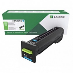 Lexmark oryginalny toner 72K2XC0, cyan, 22000s, extra duża pojemność, return, Lexmark CS820de, CS820DTE, CS820dtfe, O - 1