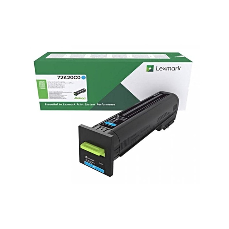 Lexmark oryginalny toner 72K2XC0, cyan, 22000s, extra duża pojemność, return, Lexmark CS820de, CS820DTE, CS820dtfe, O - 1
