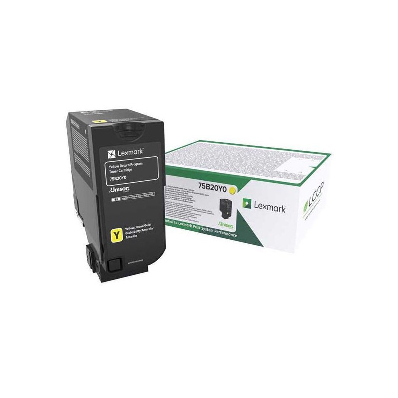 Lexmark oryginalny toner 75B20Y0, yellow, 10000s, return, Lexmark CS727de, CS728de, CX727de, O - 1