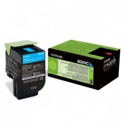 Lexmark oryginalny toner 80C2HC0, cyan, 3000s, return, Lexmark CX410, 510, O - 1