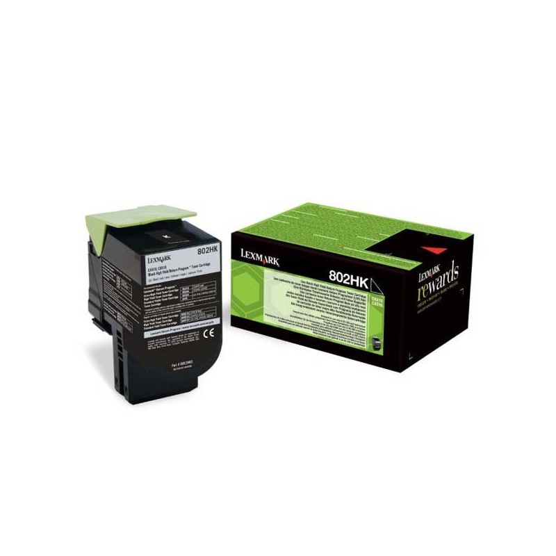 Lexmark oryginalny toner 80C2HK0, black, 4000s, return, Lexmark CX410, 510, O - 1